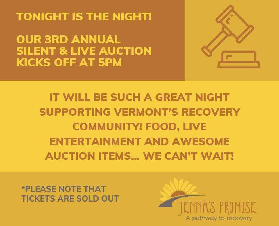 Green Mountain Mobile Sandblasting and Powder Coating LLC's Contribution to Jenna's Promise April 2025 Silent Auction Flyer for Jenna's Promise April 2025 silent auction featuring Green Mountain Mobile Sandblasting and Powder Coating LLC's $250 service donation.