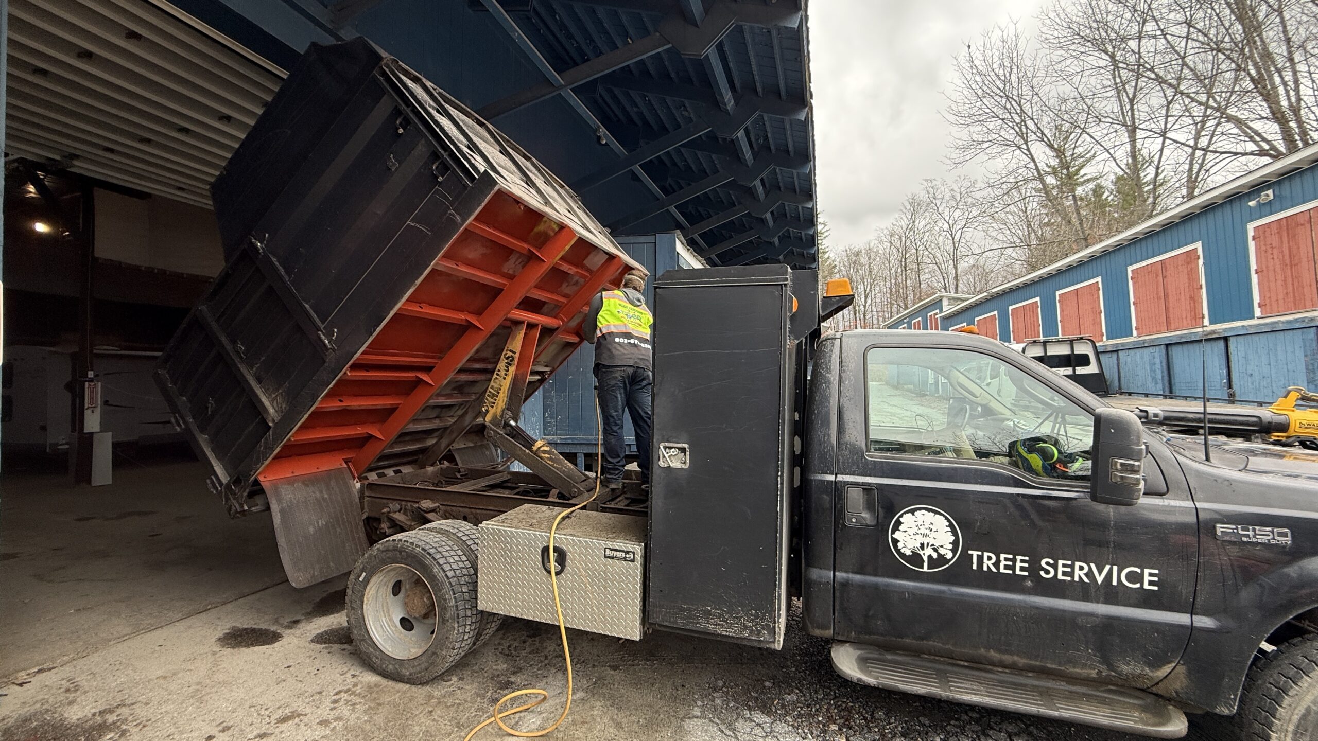 Tree Service Dump Bed – XIONLABS Rust Conversion and Prep for Bedliner Dump bed sandblasted and coated with XIONLABS rust converter by Green Mountain Mobile Sandblasting and Powder Coating