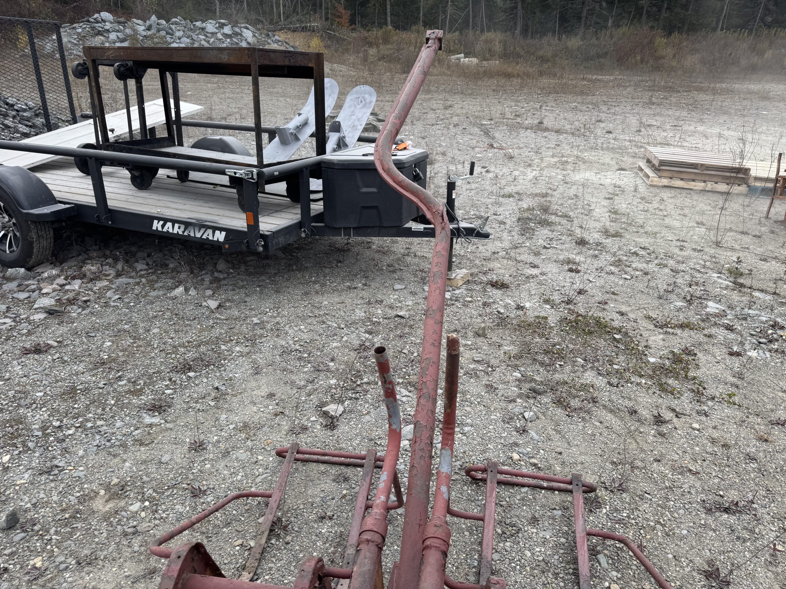 Restored 1940s Metal Workbench – Fire-Damaged Heirloom Refinished 1940s or 1950s fire-damaged metal workbench restored and painted by Green Mountain Mobile Sandblasting and Powder Coating
