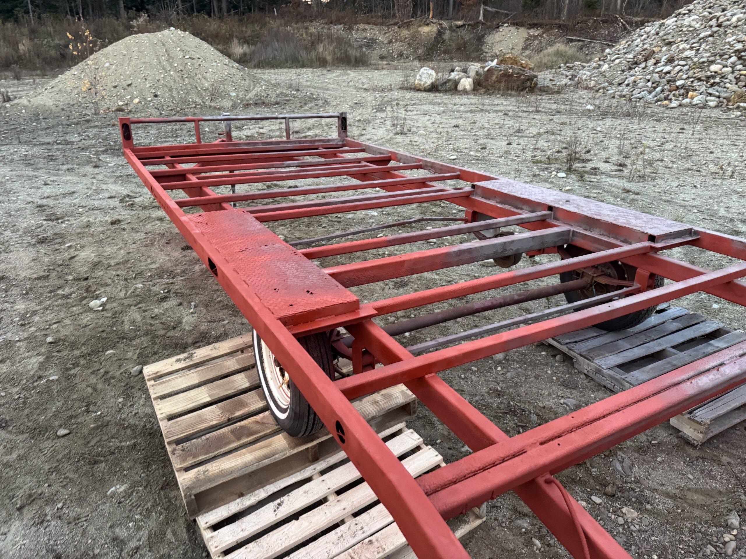 : Dual Frame Sandblasting and XIONLABS Rust Encapsulation Two truck frames sandblasted side by side and coated with XIONLABS 2-in-1 rust converter and encapsulator by Green Mountain Mobile Sandblasting and Powder Coating