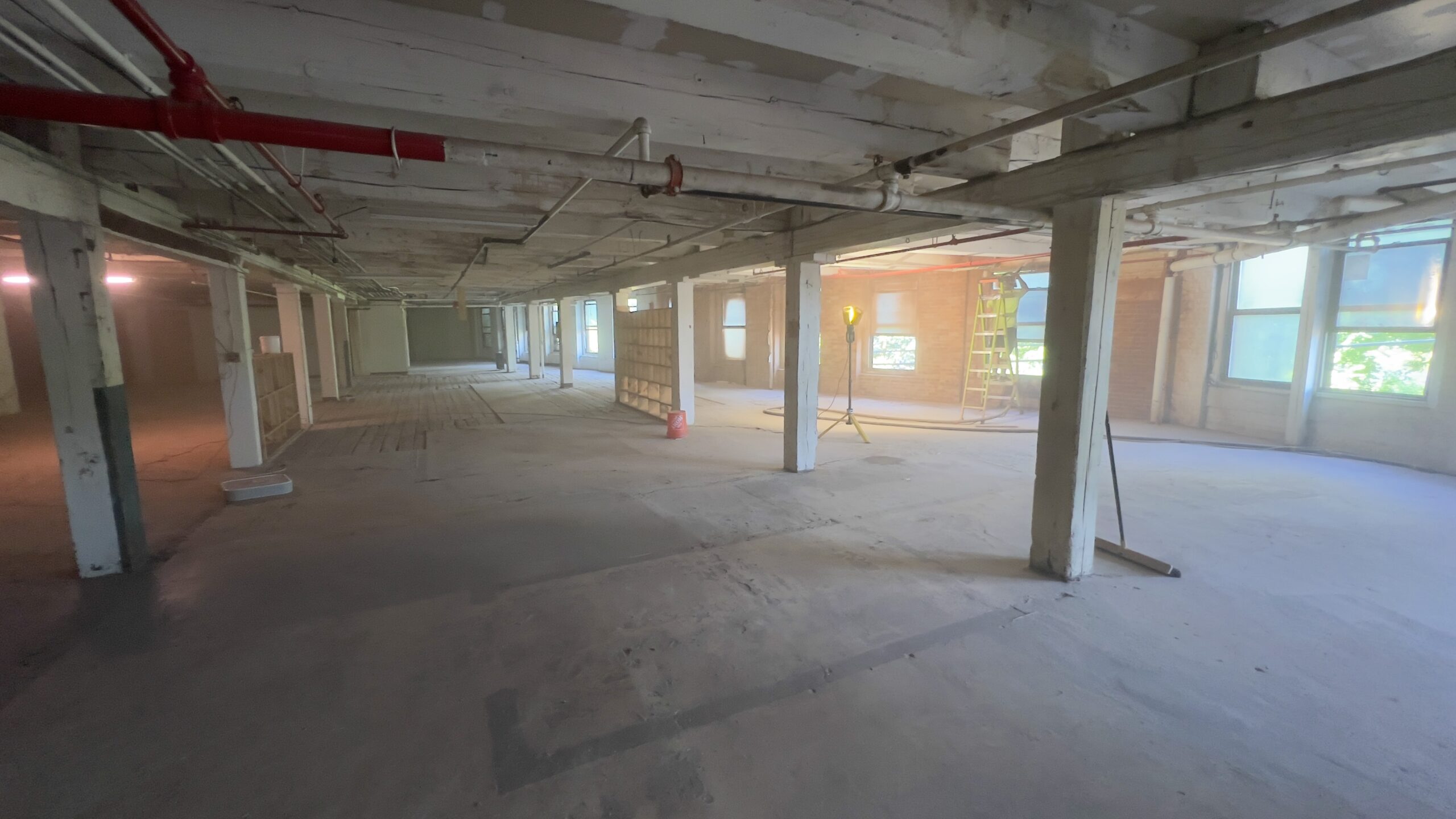 Historic Brick Restoration – Brattleboro VT Newspaper Factory Brick walls at old newspaper factory in Brattleboro Vermont sandblasted by Green Mountain Mobile Sandblasting and Powder Coating