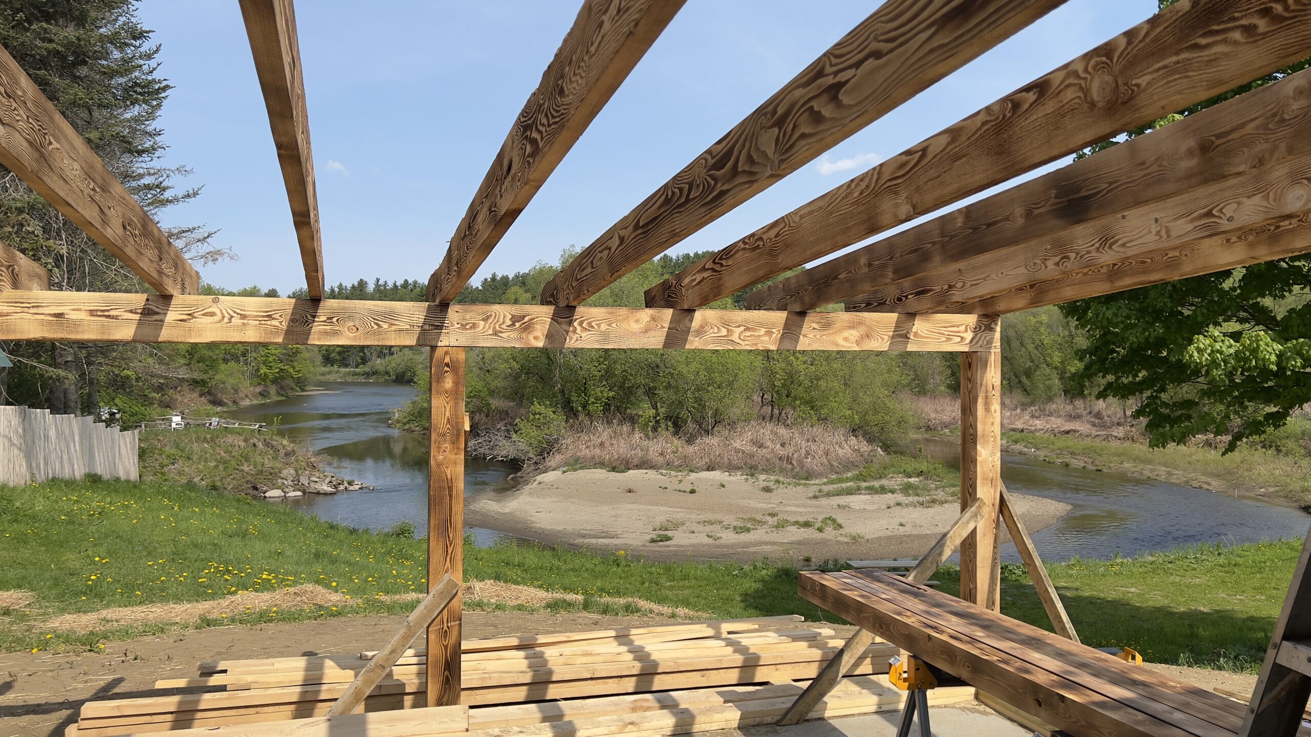 Powder Coating Shop Expansion – Build-On Addition Project Build-on addition behind powder coating shop by Green Mountain Mobile Sandblasting and Powder Coating replacing former sandblasting carport