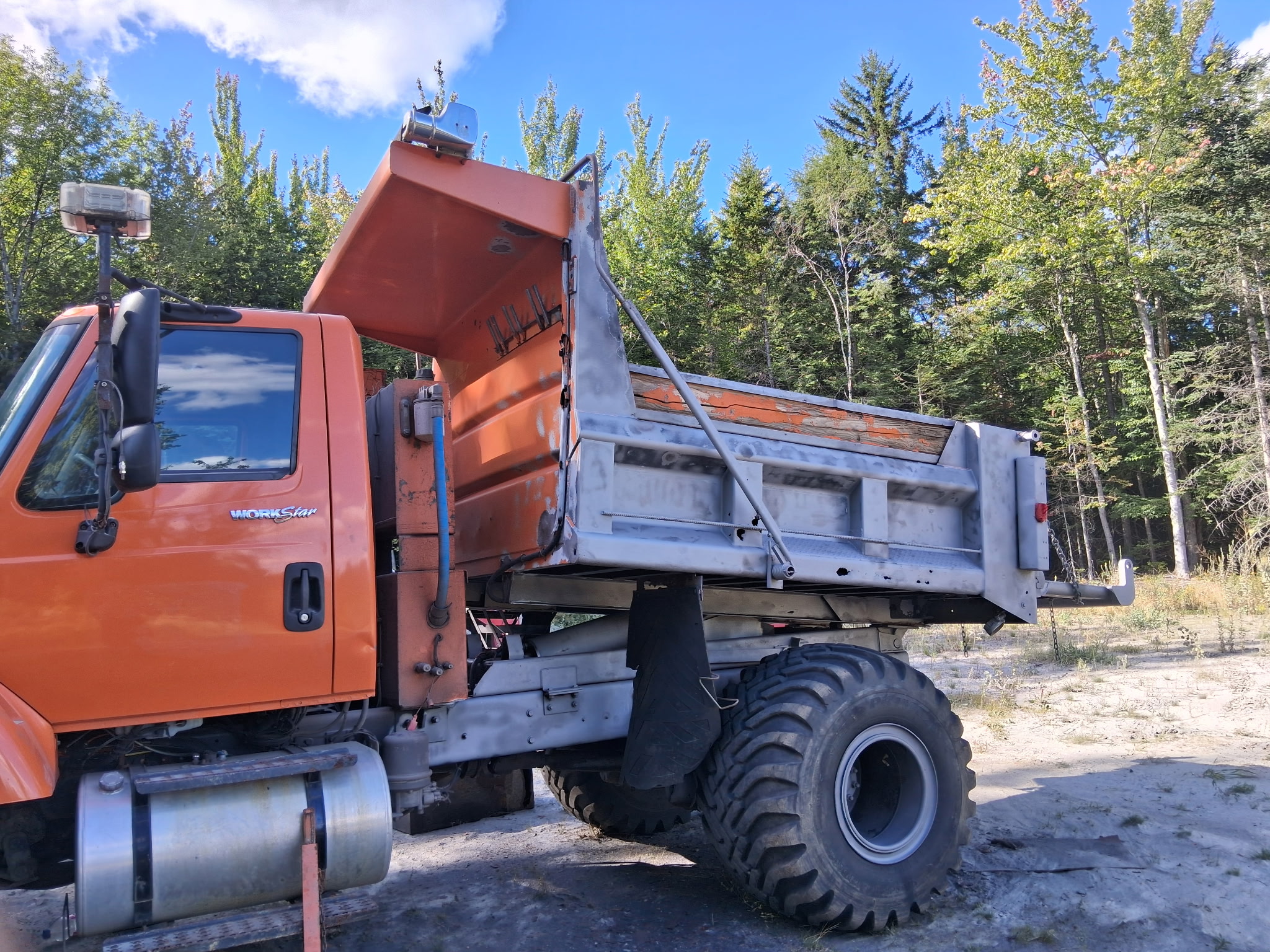 Old State Dump Truck Restoration – Complete Sandblasting & Rust Treatment Before during and after restoration of an old state dump truck with the dump bed frame and front plow attachments sandblasted and treated with XIONLABS