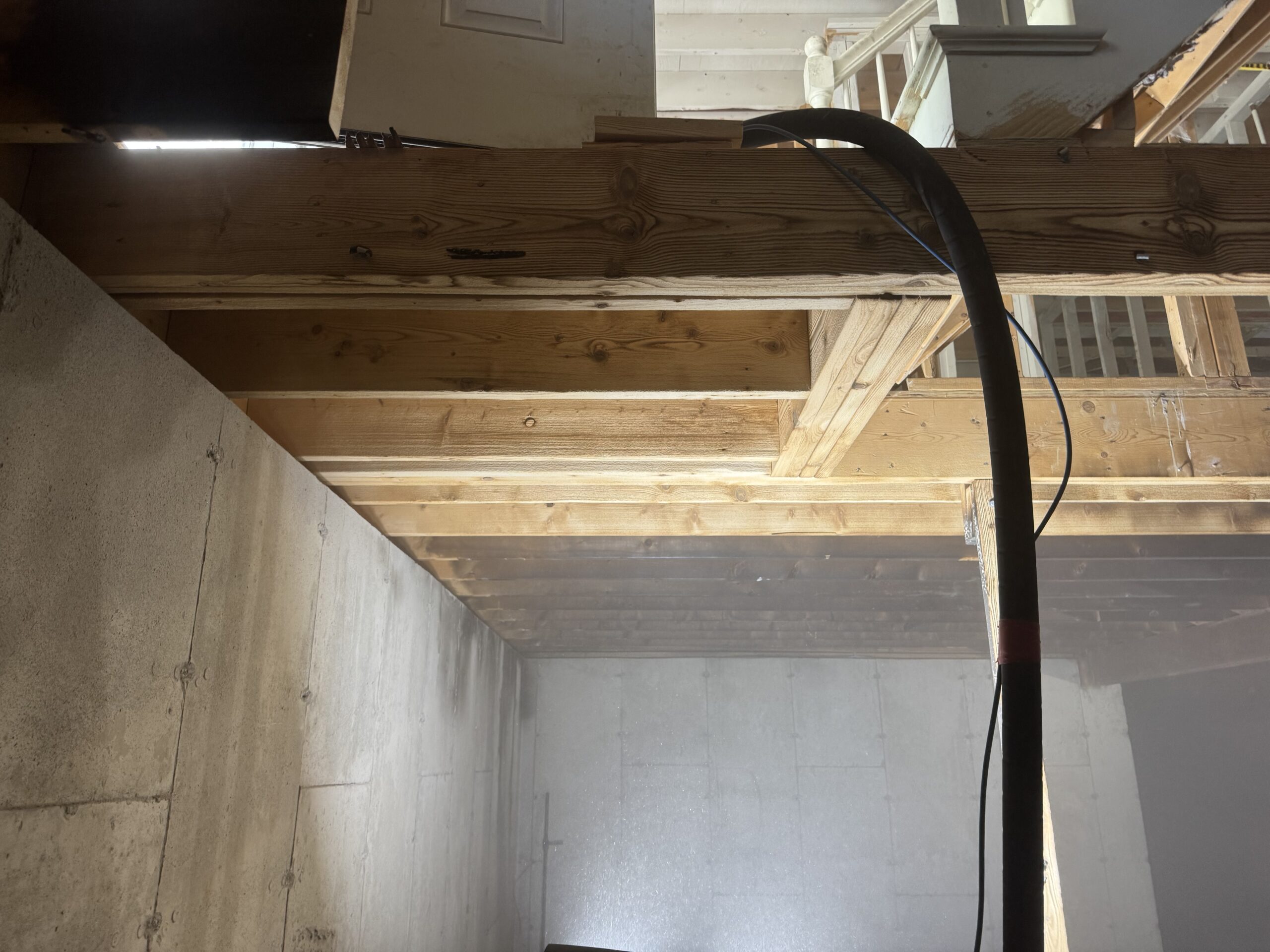 Fire Damage Restoration – Before & After Sandblasting Burned home before and after sandblasting restoration by Green Mountain Sandblasting and Powder Coating LLC for Phase Two Construction