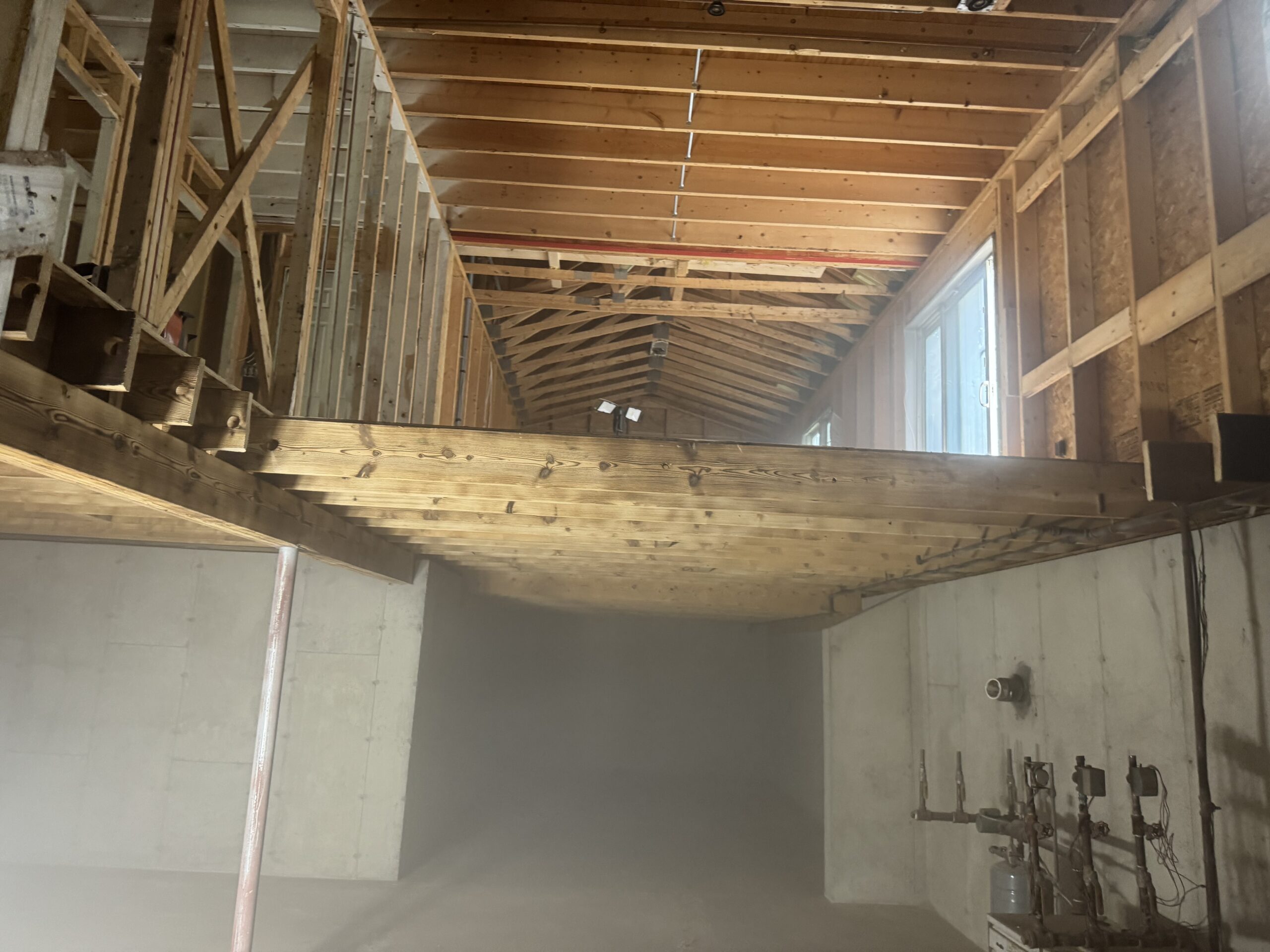 Fire Damage Restoration – Before & After Sandblasting Burned home before and after sandblasting restoration by Green Mountain Sandblasting and Powder Coating LLC for Phase Two Construction