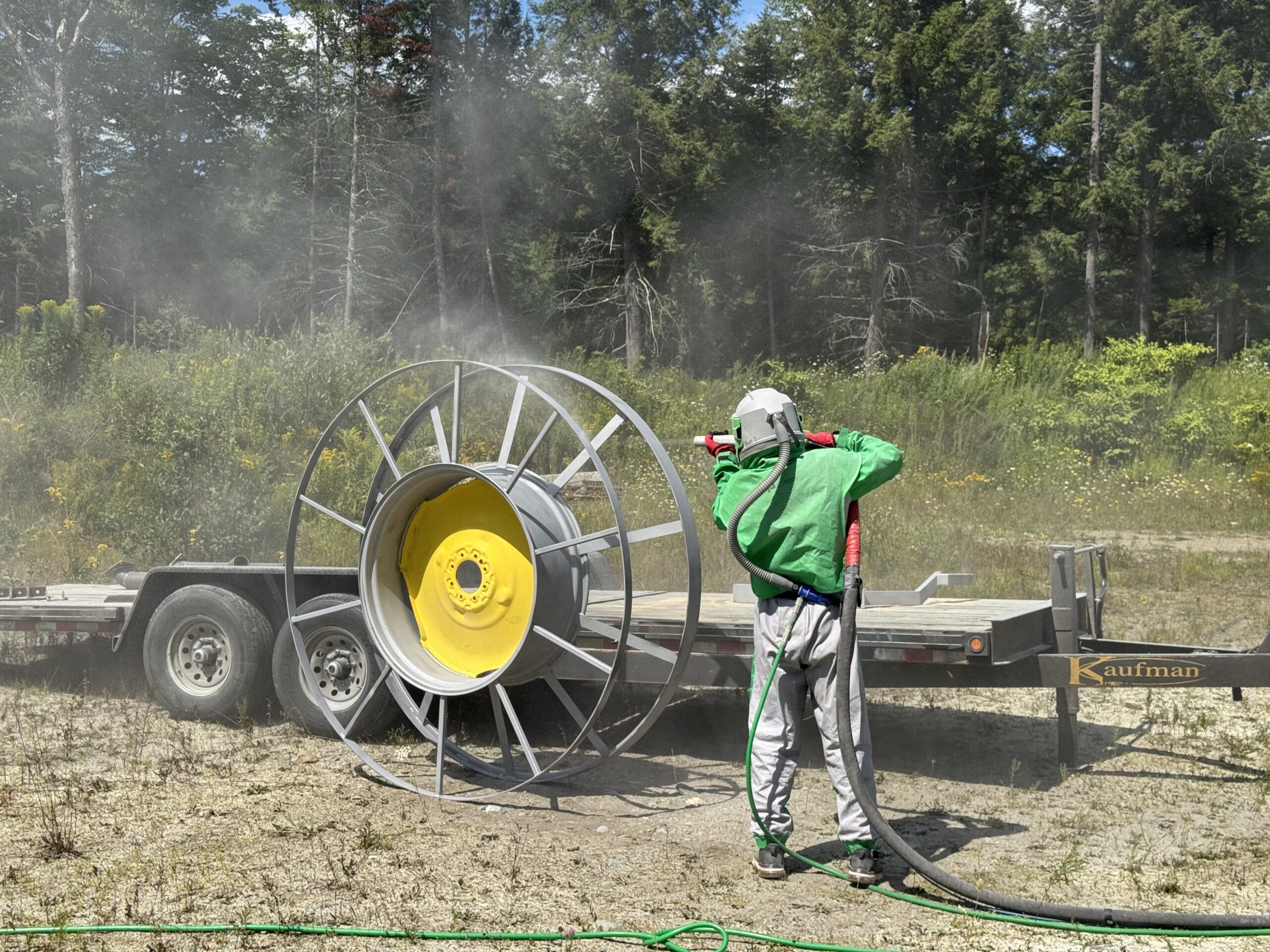 August 2026 Pit Day Sandblasting Projects – Eden, Vermont Various customer projects completed during the August 2026 Pit Day sandblasting event in Eden Vermont by Green Mountain Sandblasting and Powder Coating LLC