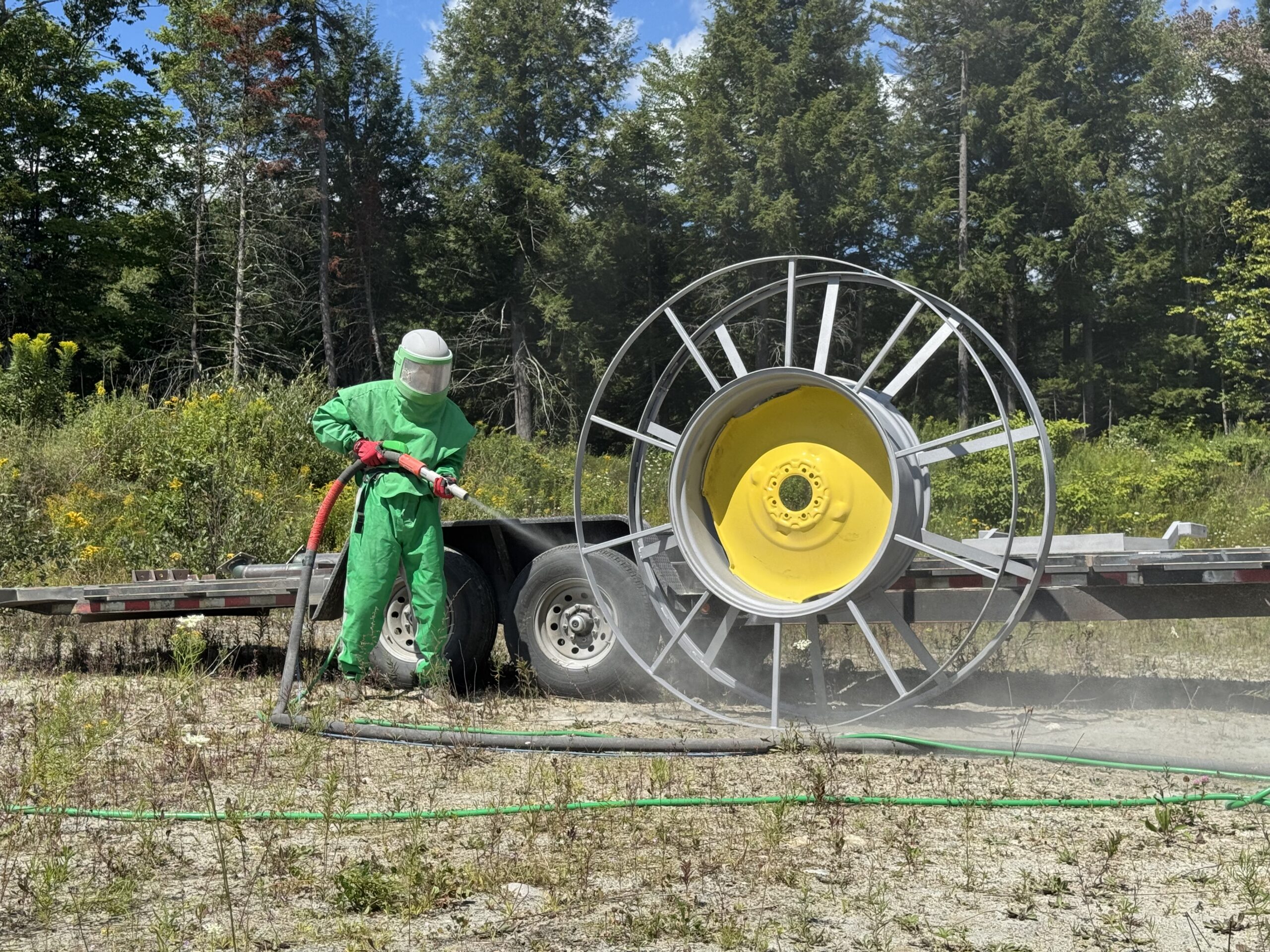 August 2026 Pit Day Sandblasting Projects – Eden, Vermont Various customer projects completed during the August 2026 Pit Day sandblasting event in Eden Vermont by Green Mountain Sandblasting and Powder Coating LLC